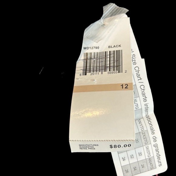 Christina Tankini Swimwear Bust Enhancer Black & Red Two Piece Swimsuit Sz. 12 - Picture 4 of 16